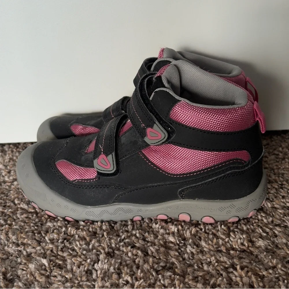 Mishansha Kids' Pink and Gray Boots Size 2.5